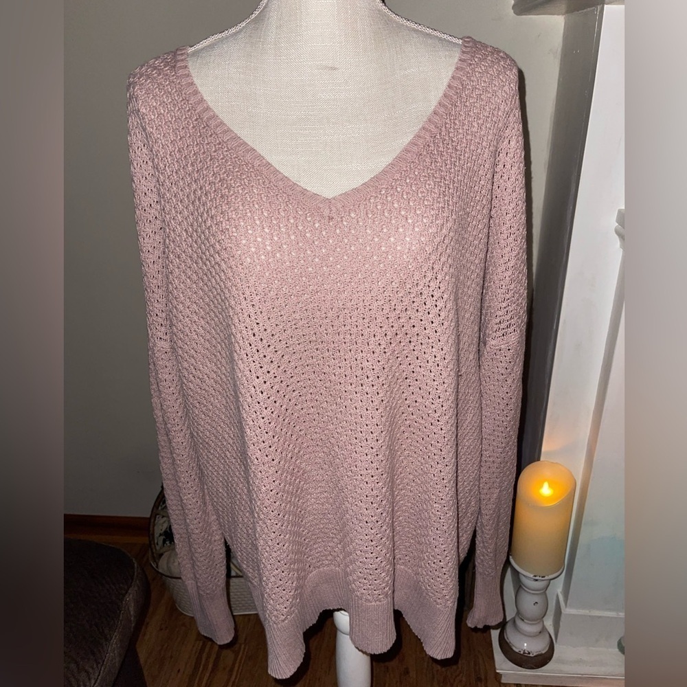 🩷American Eagle, dusty, pink oversized sweater. Size XL EUC🩷